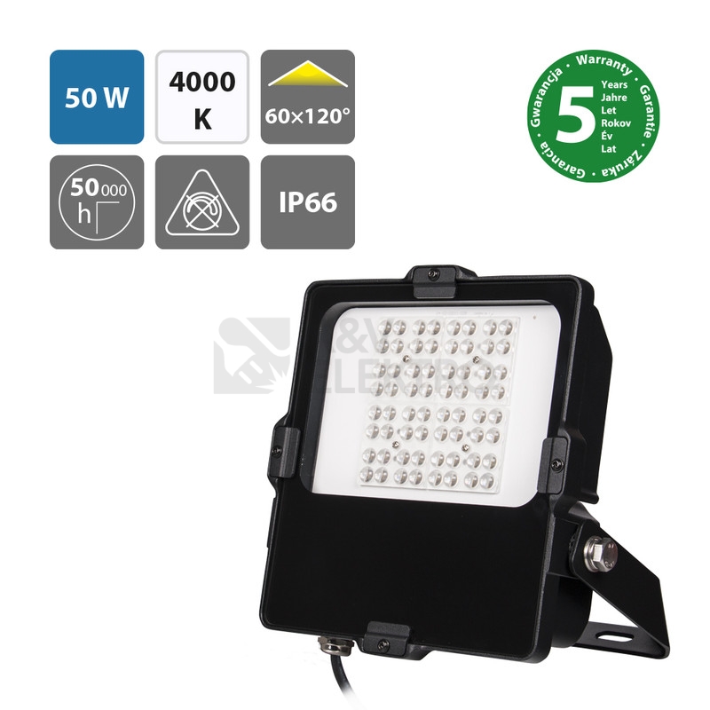 Obrázek produktu LED reflektor McLED Delta 50 50W 6200lm 4000K IP66 ML-511.701.28.4 1
