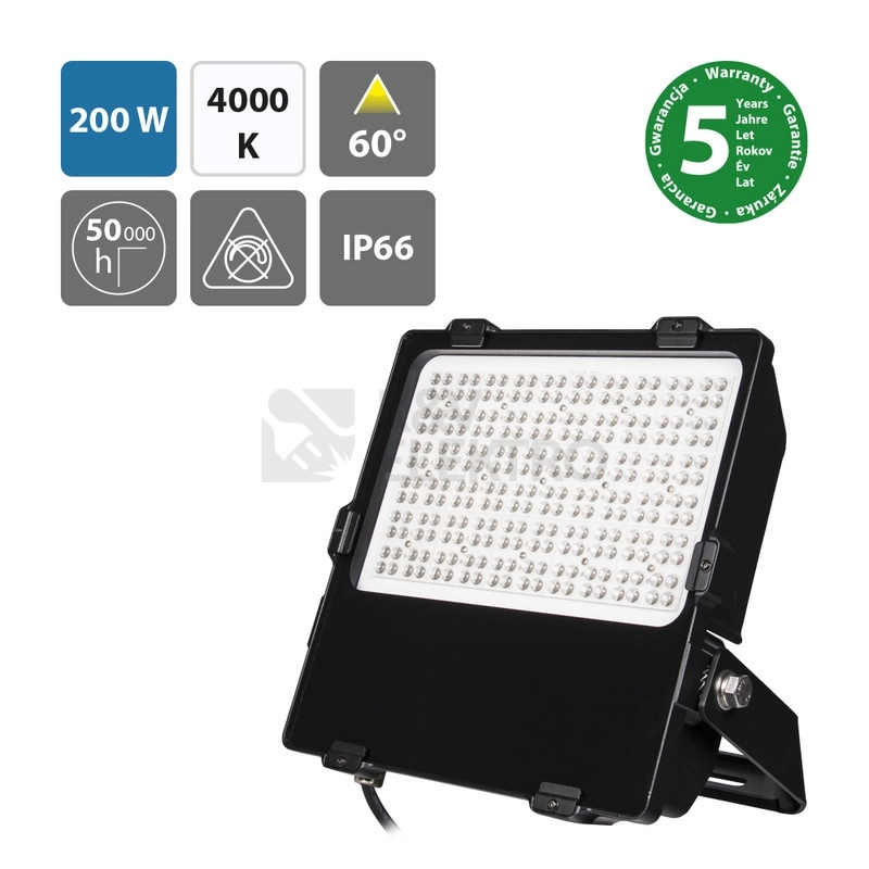 Obrázek produktu LED reflektor McLED Delta 200 4000K 200W 60° IP66 ML-511.731.28.3 1