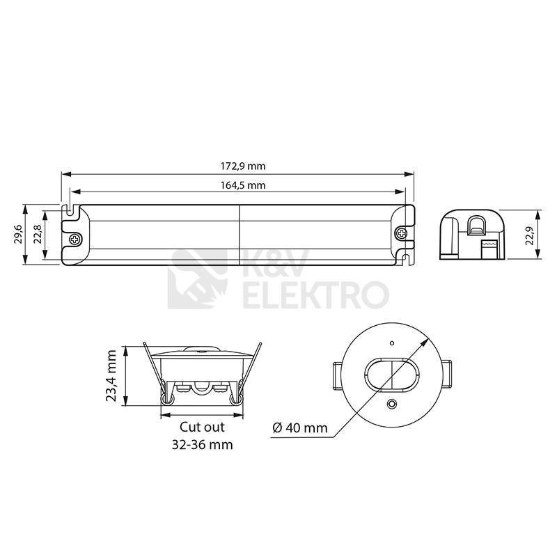 Obrázek produktu LED nouzové svítidlo McLED Insert C corridor 1,5Ah 3h 6000K ML-461.001.68.0 3