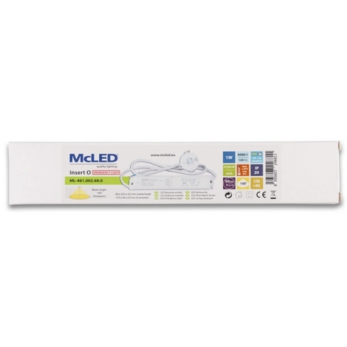 LED nouzové svítidlo McLED Insert O antipanik 1,5Ah 3h 6000K ML-461.002.68.0 (obrázek 3)