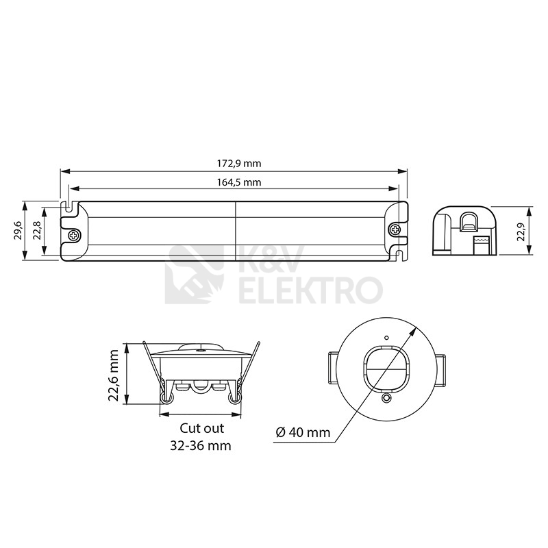 Obrázek produktu LED nouzové svítidlo McLED Insert O antipanik 1,5Ah 3h 6000K ML-461.002.68.0 3