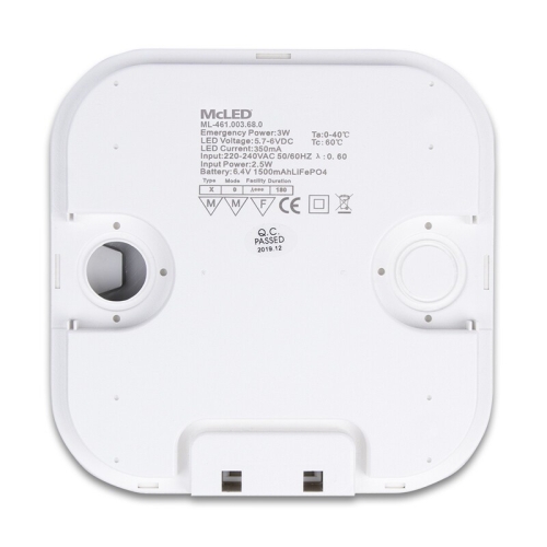 LED nouzové svítidlo McLED Superior C corridor 1,5Ah 3h 6000K ML-461.003.68.0