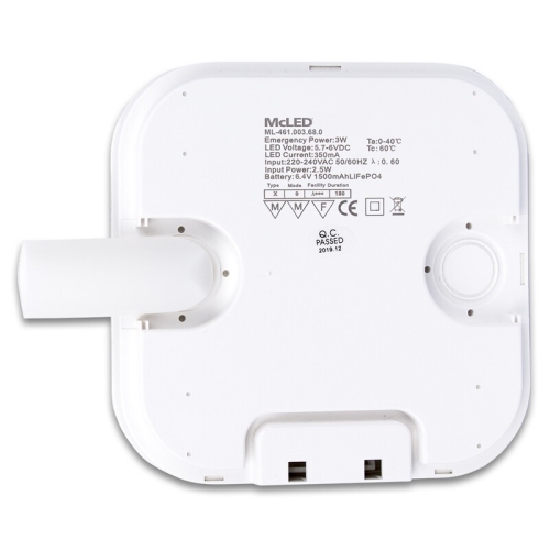 LED nouzové svítidlo McLED Superior C corridor 1,5Ah 3h 6000K ML-461.003.68.0