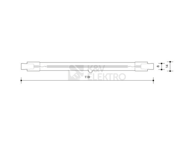 Obrázek produktu LED žárovka R7s 118mm LEDMED 8W (60W) teplá bílá (3000K) LM65109001 1