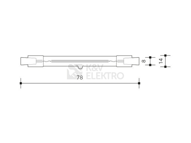 Obrázek produktu LED žárovka R7s 78mm LEDMED 4W (30W) teplá bílá (3000K) LM65109002 1
