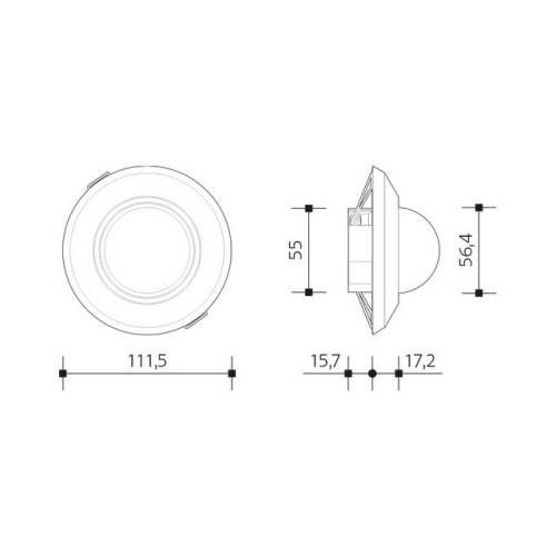 Pohybové čidlo Panlux PN71000017 360° bílá IP44