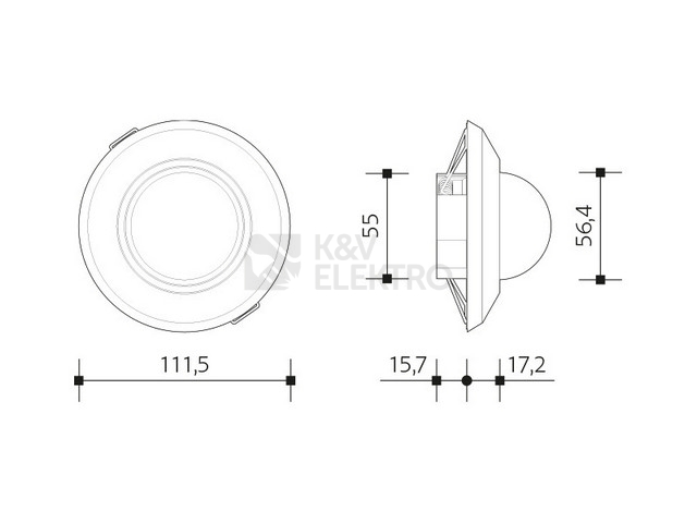 Obrázek produktu Pohybové čidlo Panlux PN71000017 360° bílá IP44 3