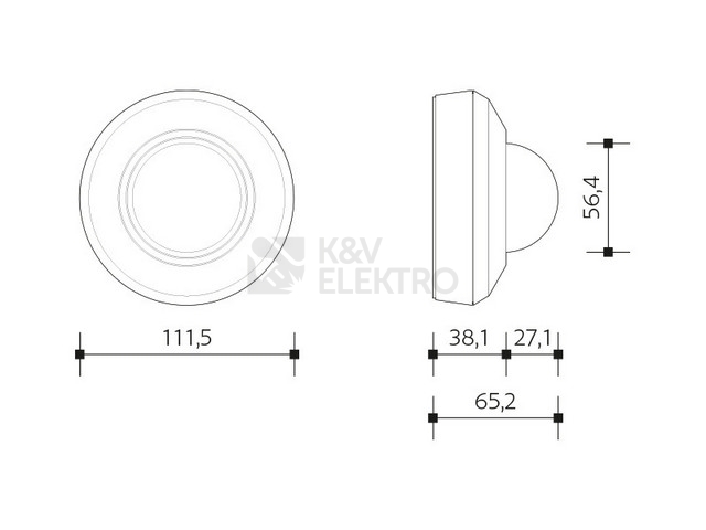 Obrázek produktu Pohybové čidlo Panlux PN71000017 360° bílá IP44 4