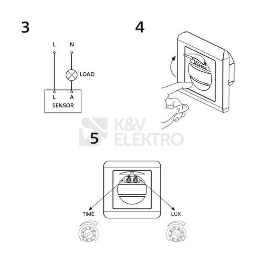 Obrázek produktu Pohybové čidlo Panlux SENSOR PN71000018 160° bílá 1