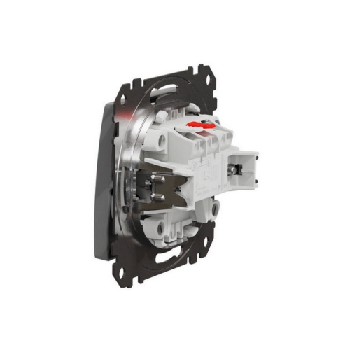 Schneider Electric Sedna Design/Elements tlačítko č.1/0 alu SDD113111