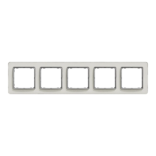 Schneider Electric Sedna Elements pětirámeček bílé sklo SDD360805