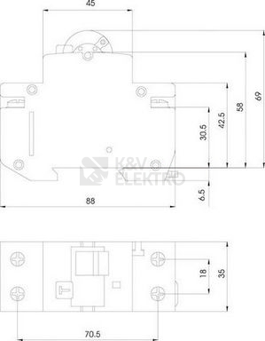 Obrázek produktu  Kombichránič ETI KZS-2M A G/KV B10/0,03 002174102 1