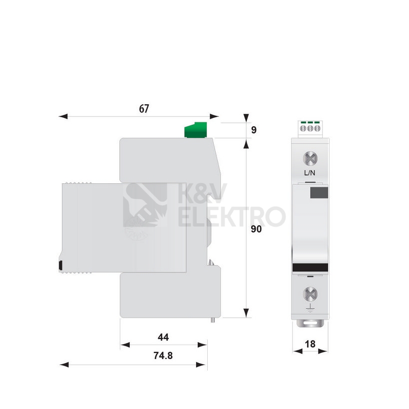 Obrázek produktu Svodič přepětí ETITEC V T12 280/12,5 1+0 002442900 1