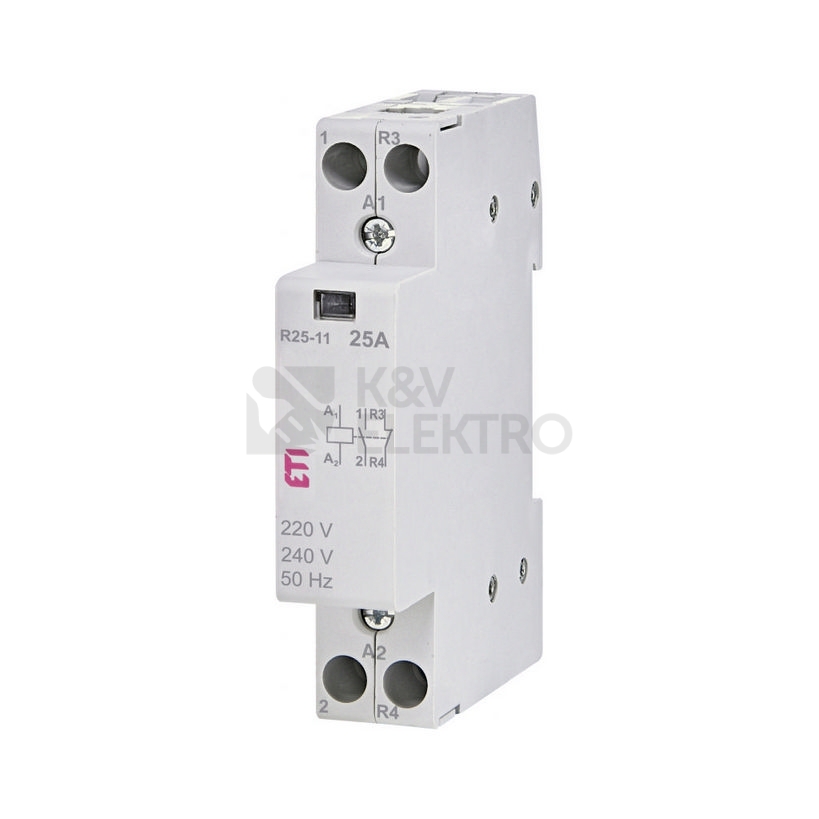 Obrázek produktu  Instalační stykač ETI R 25-11 230V 25A 1xNO+1xNC 002463504 0
