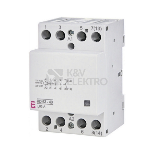 Instalační stykač ETI RD 63-40-230V AC/DC 63A 4NO 002464026 tichý