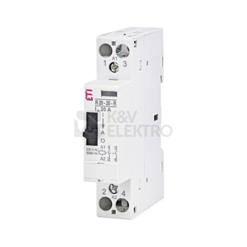 Obrázek produktu Instalační stykač ETI R 20-20-R-230V AC 20A 2NO 002464040 0