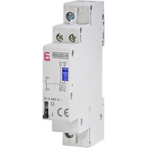 Impulzní relé (bistabilní spínač) ETI RBS225-10-230V AC 1NO 25A 002464101