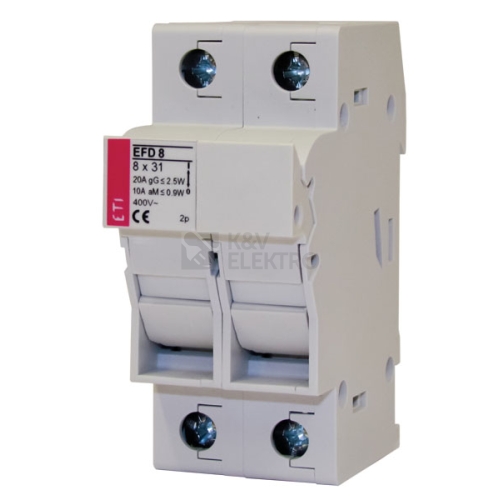 Pojistkový odpínač ETI EFD 8 L 1p+N 20A pro pojistky CH8 002520007