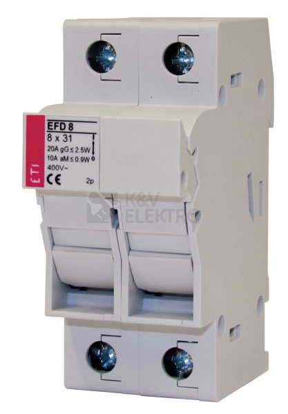 Obrázek produktu Pojistkový odpínač ETI EFD 8 L 1p+N 20A pro pojistky CH8 002520007 0