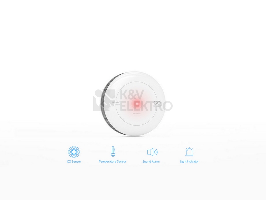 Obrázek produktu Detektor oxidu uhelnatého Fibaro CO Sensor Z-Wave FIB-FGCD-001-ZW5 4