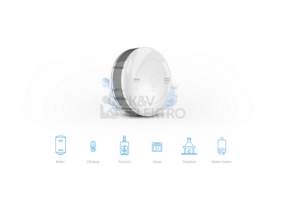 Obrázek produktu Detektor oxidu uhelnatého Fibaro CO Sensor Z-Wave FIB-FGCD-001-ZW5 5