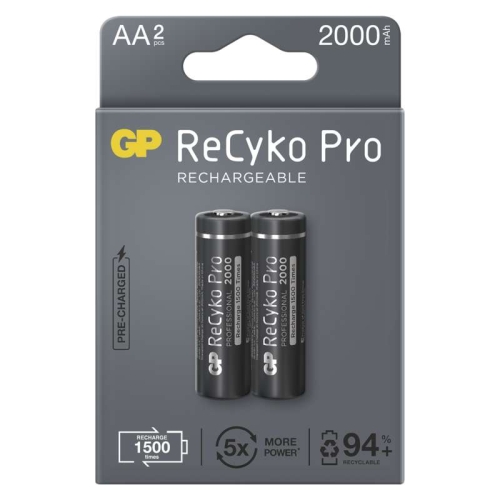 Nabíjecí tužkové baterie AA GP ReCyko Pro Professional HR6 2000mAh NiMH B2220 blistr