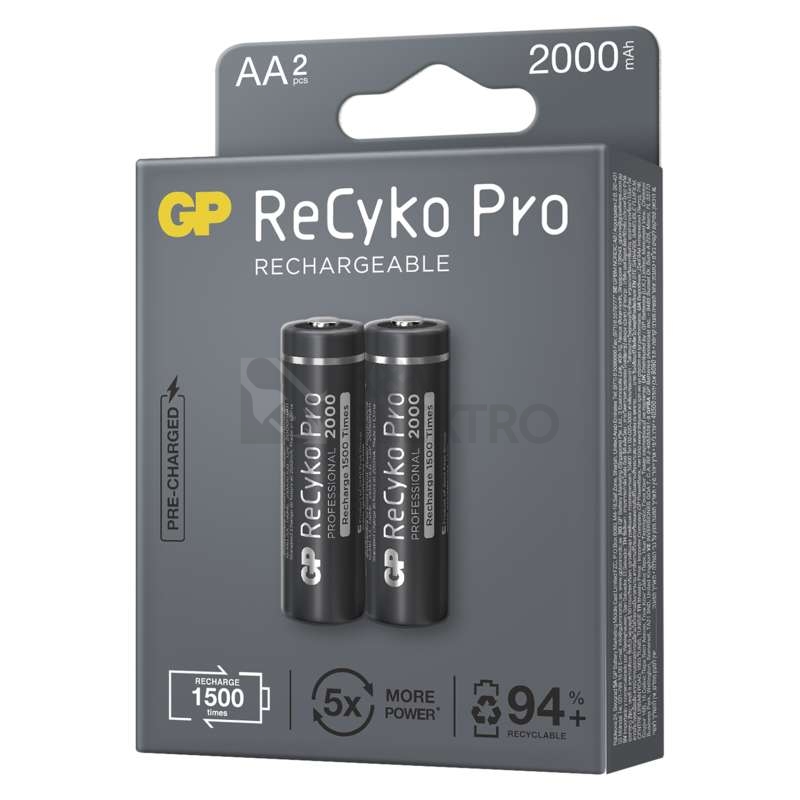 Obrázek produktu  Nabíjecí tužkové baterie AA GP ReCyko Pro Professional HR6 2000mAh NiMH B2220 (blistr 2ks) 1