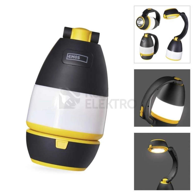 Obrázek produktu LED multifunkční kempingová svítilna EMOS P4008 215lm 3x AA 8