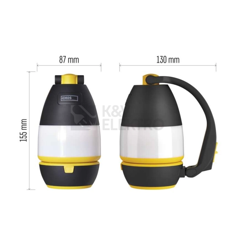 Obrázek produktu LED multifunkční kempingová svítilna EMOS P4008 215lm 3x AA 10