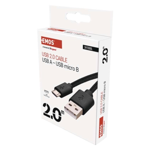 USB kabel EMOS USB 2.0 A/M-MICRO B/M 2m černá SM7008BL (obrázek 5)