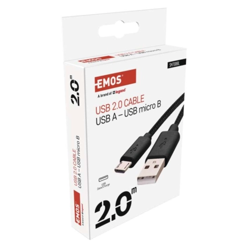 USB kabel EMOS USB 2.0 A/M-MICRO B/M 2m černá SM7008BL (obrázek 6)