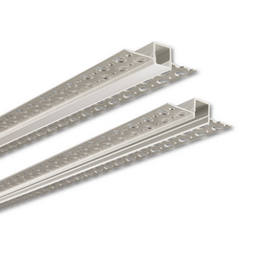 Vestavný hliníkový profil McLED AG pro sádrokarton 53x14mm včetně mléčného difuzoru 1m ML-761.036.43.1