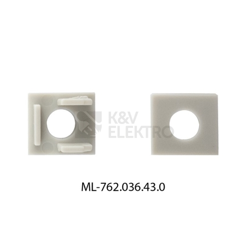 Koncovka LED profilu bez otvoru pro AG AR AS stříbrná McLED ML-762.036.43.0