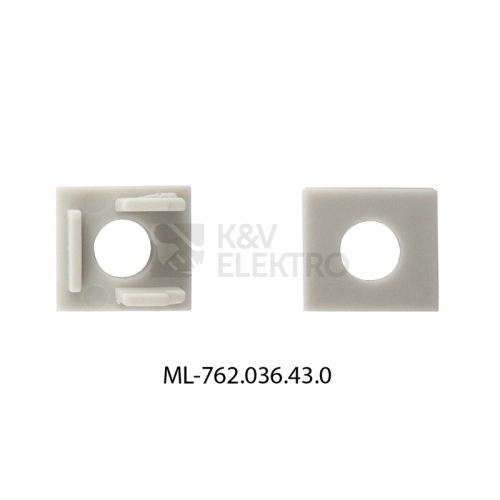 Koncovka LED profilu bez otvoru pro AG AR AS stříbrná McLED ML-762.036.43.0
