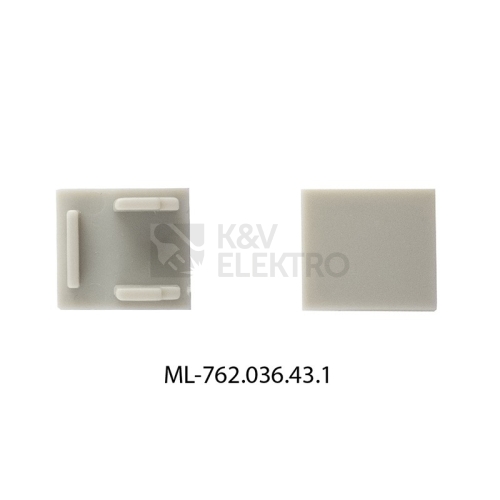 Koncovka LED profilu s otvorem pro AG AR AS stříbrná McLED ML-762.036.43.1