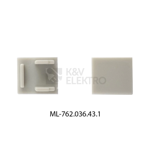 Koncovka LED profilu s otvorem pro AG AR AS stříbrná McLED ML-762.036.43.1
