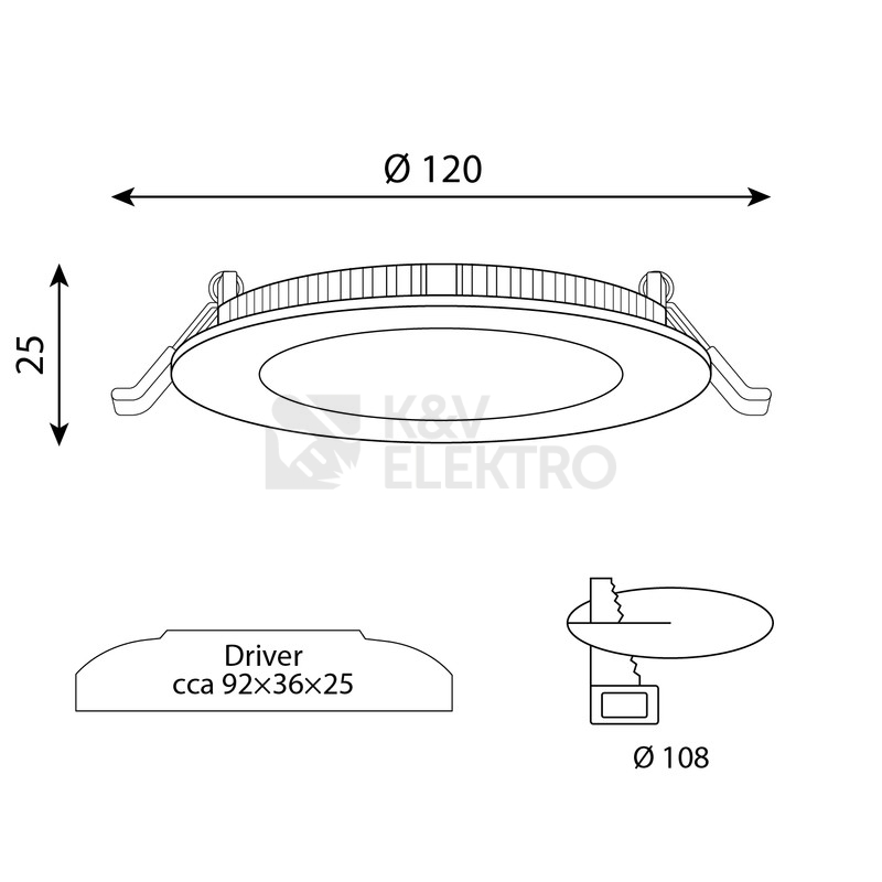 Obrázek produktu Podhledové LED svítidlo McLED Toro R9 9W 3000K ML-412.067.33.0 3
