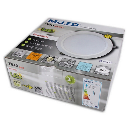Obrázek produktu Podhledové LED svítidlo Faro RN40 40W 3000K IP44 ML-412.137.32.0 5