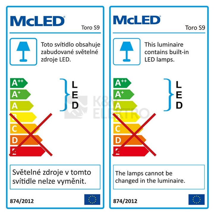 Obrázek produktu Podhledové LED svítidlo McLED Toro S9 9W 3000K ML-412.064.33.0 2