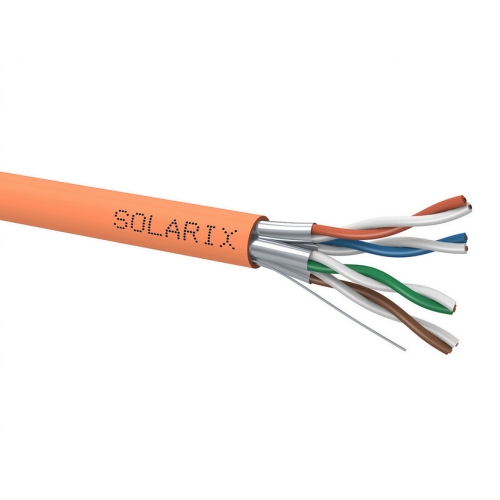 STP kabel Solarix SXKD-6A-STP-LSOH-B2ca oranžový stíněné páry metráž