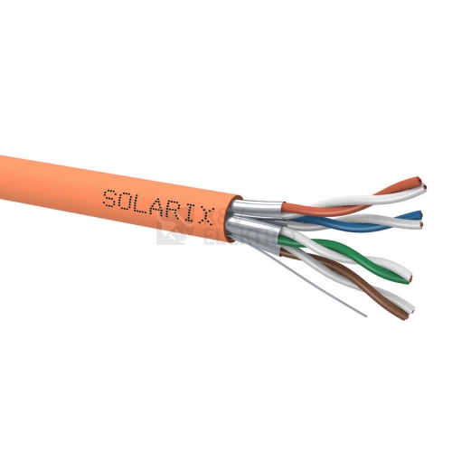 STP kabel Solarix SXKD-6A-STP-LSOH-B2ca oranžový stíněné páry metráž