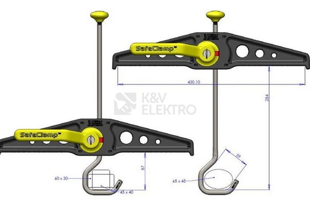 Obrázek produktu  Rhino Safe Clamp upínací systém na žebříky 1pár RAS21D 2