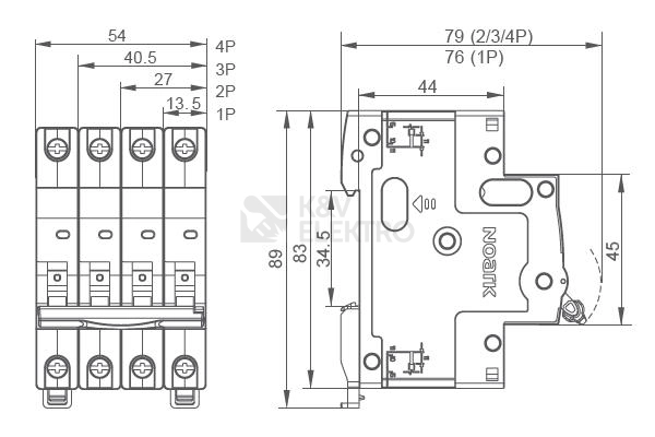 Obrázek produktu Úzký jistič NOARK EX9B40J 1P B10 110724 1