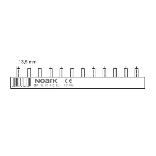 Propojovací lišta 3F 10mm2 NOARK BBP 3L 10 M12 EU 13,5mm 111406 (obrázek 3)