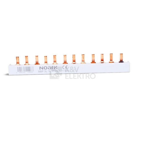 Propojovací lišta 3F 10mm2 NOARK BBP 3L 10 M12 EU 13,5mm 111406