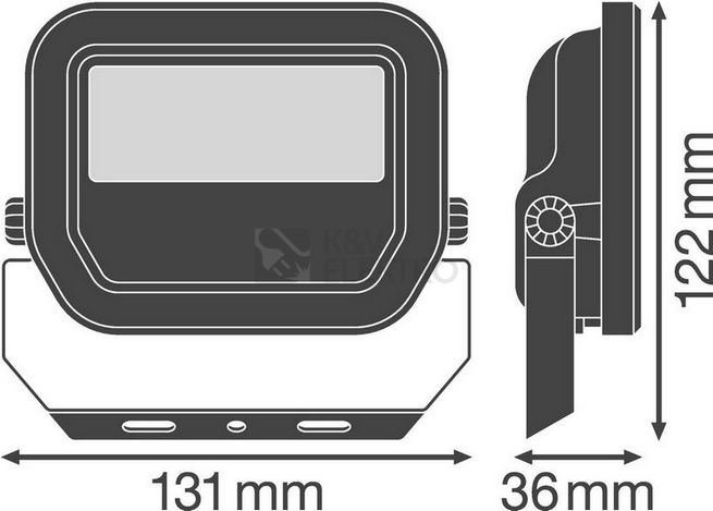 Obrázek produktu  LED reflektor LEDVANCE FLOODLIGHT černý 10W 1100lm 3000K teplá bílá IP65 2