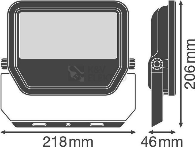 Obrázek produktu LED reflektor LEDVANCE FLOODLIGHT černý 50W 5500lm 3000K teplá bílá IP65 5