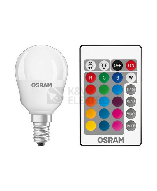 Obrázek produktu LED žárovka s dálkovým ovládáním E14 OSRAM 4,2W (25W) teplá bílá (2700K) 4