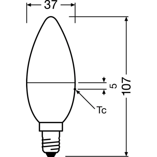 LED žárovka s dálkovým ovládáním E14 OSRAM 4,9W (40W) teplá bílá (2700K) (obrázek 3)