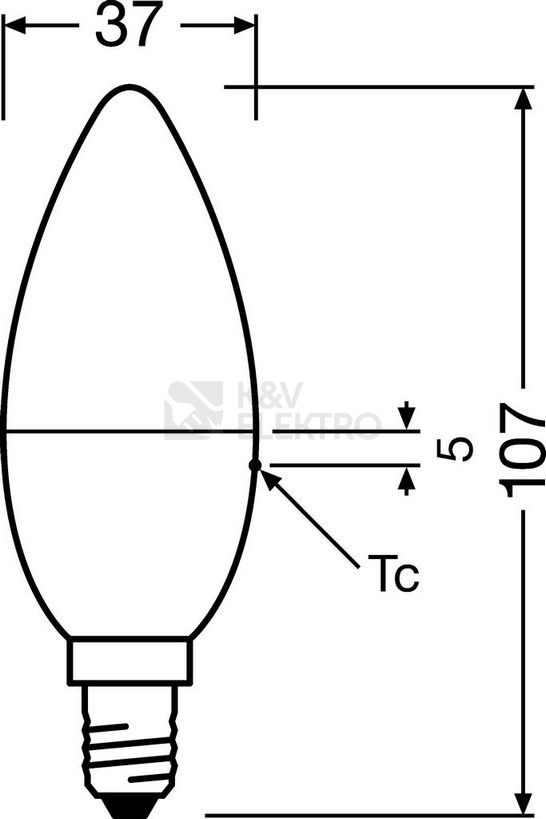 Obrázek produktu LED žárovka s dálkovým ovládáním E14 OSRAM 5,5W (40W) teplá bílá (2700K) 2